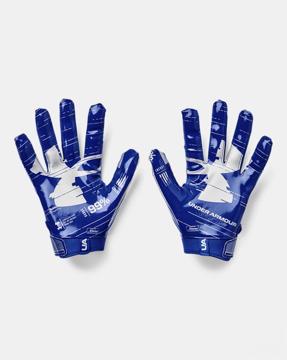 Men's UA F8 Football Gloves, Blue, pdpMainDesktop image number 1